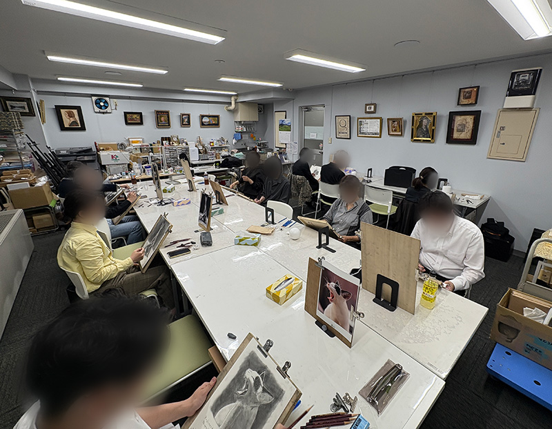 早川剛デッサン教室:教室内風景